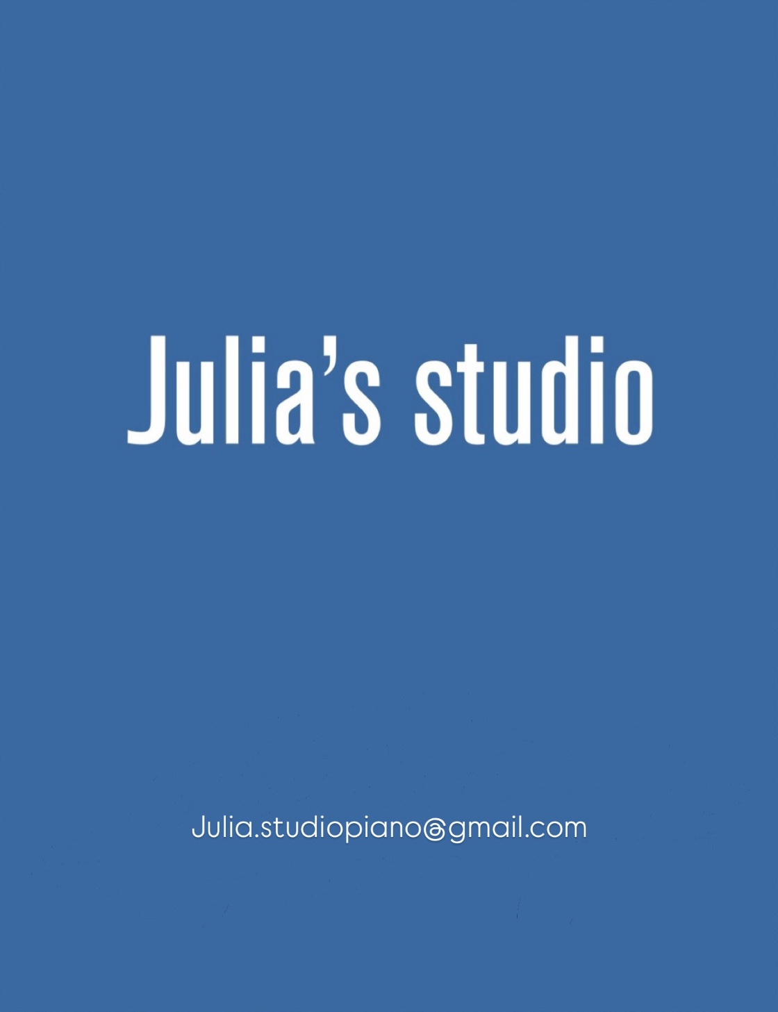 Julia's Piano Studio